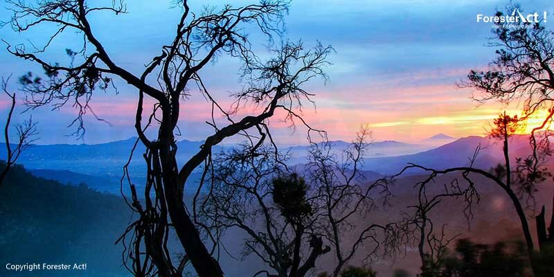 Suasana Senja di Kawah Putih